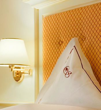 The bed of the single room